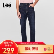 Lee24早春705标准中腰锥形深蓝色男牛仔裤潮流 深蓝色 34