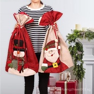 Christmas Gift Bag Santa Claus Backpack Bag Large Linen High-End Doll Three-Dimensional Candy Bag Ch