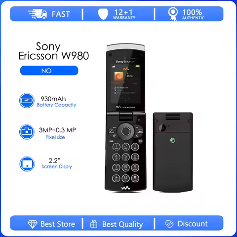 Sony Ericsson W980 Refurbished-Original Sony Ericsson W980i Mobile Phone 8GB ROM 3.15MP Unlocked 3G 