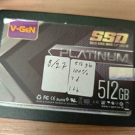 SSD SATA VGEN 512GB Power On Time 7 days Official warranty until September 2027