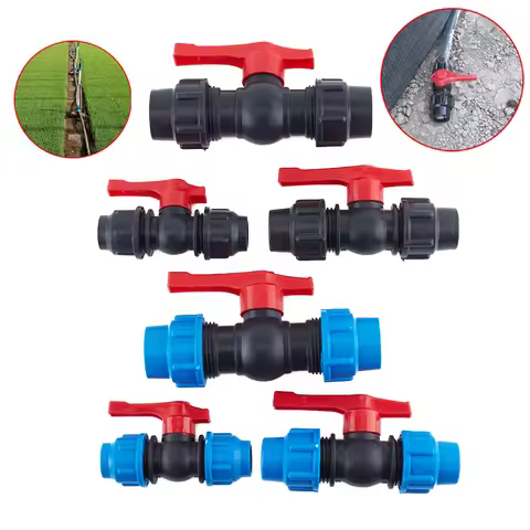 20/25/32mm Water Pipe Quick Valve Connector PE Tube Ball Valves Accessories