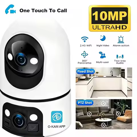 One Touch To Call WiFi Baby Monitor Camera 10MP 5K Two-Way Audio Home Security Protection Mini Cam B