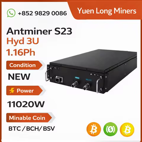 special offer _ NEW bitmain Antminer S23 Hyd 3U 1.16PH/s Bitcoin Miner Hydro Cooled 11020W 9.5JTH AS