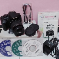 CANON EOS 1200D KIT LENGKAP DENGAN BOX (FREE CD & BUKU) bekas