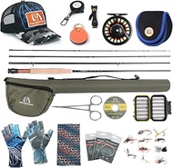 M MAXIMUMCATCH Maxcatch Amigo Fly Fishing Rod and Reel Combo 9FT 4-Piece 4/5/6/7/8 Weight Complete F