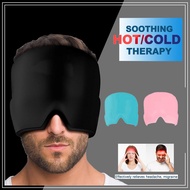 Headache& Migraine Relief Hat Gel Hot Cold Therapy Headache Relief Cap Stretchable Compress Hood Sin