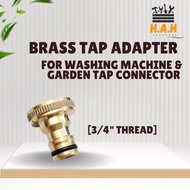 3/4” BRASS TAP ADAPTER FOR WASHING MACHINE & GARDEN TAP CONNECTOR