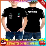 🏁F1 KIDS TSHIRT POLO MERCEDES BAJU T SHIRT BUDAK LELAKI / PEREMPUAN READY STOCK BORONG MURAH TSHIRT FOR BOYS GIRL 2024