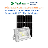 Đèn Pha Năng Lượng Mặt Trời Blue Carbon 200W Blue Carbon BCT-WR3.0 - Khung Nhôm Mặt Kính Cường Lực -