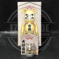 21年12月新貨！全新未開封 Medicom Toy Bearbrick Be@rbrick 100% / 400% 達磨 達摩 合格 大願成就 (金電鍍色)
