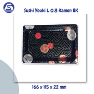 Sushi Tray/Sushi Youki L 0.8 Kamon BK contains 50 Pcs