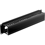 IOGEAR 2U 19" Horizontal Cable Management Duct with Cover and Mounting Screws, Slotted Finger Duct W