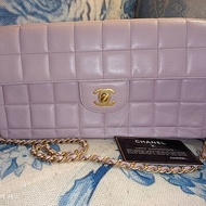 Chanel Vintage 紫羅藍色 chocolate bar肩揹鏈包