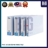 【READY STOCK】A3 PVC RING FILE | EASTFILE EMI-FILE | 2D 3D 4D RING FILE | A3 25MM 40MM 50MM 65MM 80MM