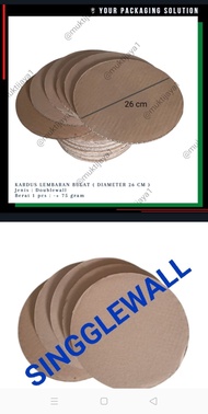 Lembaran Kardus Bulat Diameter 26cm / Kardus Lembaran Bulat Diameter 26cm / Kardus Packing Box / Kar