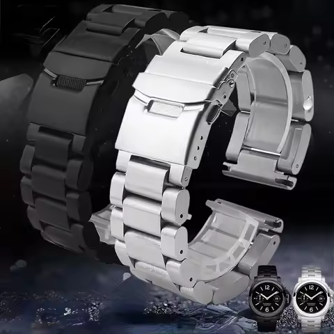 Stainless Steel Watch Band for Panerai Diesel Luminox Waterproof Sweat-Proof Wear Comfortable Men's 