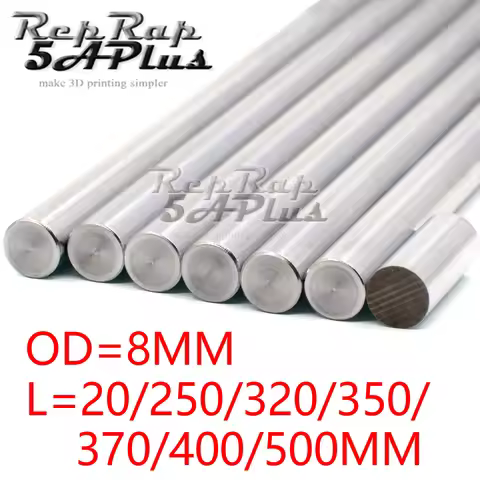 2PCS OD 8mm Liner Rail Linear Shaft 20mm 250mm 320mm 350mm 370mm 400mm 500mm for 3D Printer X Y Z Ax