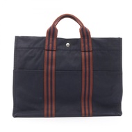 【二手】愛馬仕 HERMES 托特包 Fourre-Tout MM 海軍藍帆布 Fourre-Tout Tote MM 海軍藍 女士二手 B