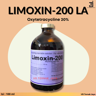 LIMOXIN 200 LA isi 100 ml Long Acting Injeksi Antibiotik Spektrum Luas Hewan Ternak Sapi Kuda Kucing Ayam