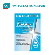 WATSONS Cetirizine 10mg 8+2 Capsules