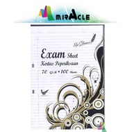 Test Pad EXAM SHEET / KERTAS  KAJANG PEPERIKSAAN 70 GSM (100 SHEETS)