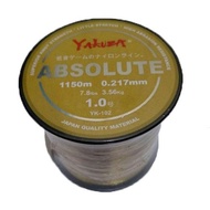 Yakuza Absolute Senar Pancing Kuat Anti Kusut 0.21mm Kuning Kecoklatan