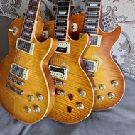 Hand Made Gibson Les Paul Garry Moore Vintage Relic Honey Sunburst Electric Guitar Aged Body Flame Maple Top In Stock