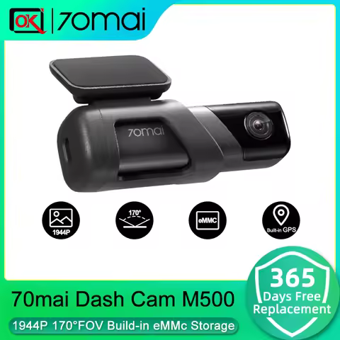 70mai Dash Cam M500 eMMC Storage 1944P Car DVR Voice Control 170°FOV 24H Parking Monitoring ADAS Sup