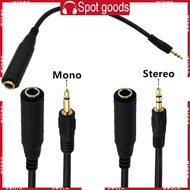 WIN Extension Cable 6 35mm Female Plugs to 3 5mm Mono Stereo Male Socket Cord 11 8in