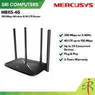 MERCUSYS MB115-4G 300 Mbps Wireless N 4G LTE Router [3-YEARS WARRANTY]