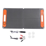 Portable 80W Solar Panel Kit Dual USB Output 12V Battery Charger for Outdoor Use