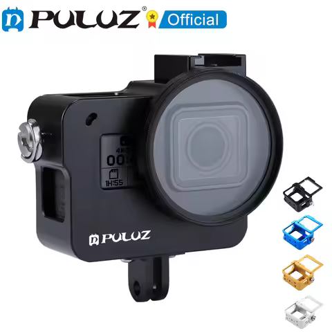 PULUZ Housing Shell For GoPro HERO 5 6 7 Black Aluminum Alloy Hard Protective Cage Frame Case For Go