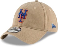 New Era MLB Khaki Core Classic 9TWENTY Adjustable Hat Cap One Size Fits All (New York Mets Khaki)