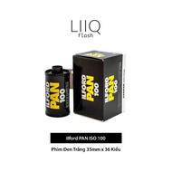 Ilford PAN ISO 100 Film, B&W B&W, 135/35mm x 36 Type, Date Printed for Film Cameras - LIIQ Flash