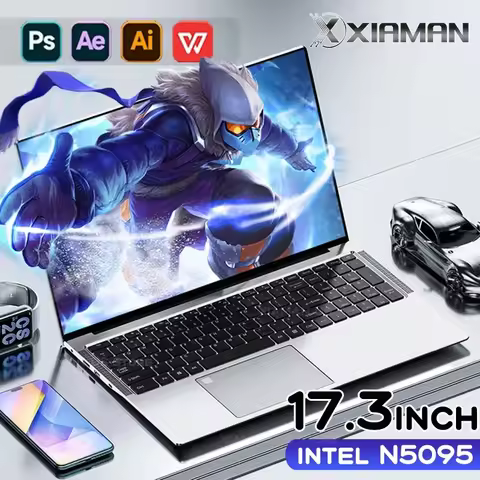 17.3 inch Laptop Computer Intel N5095 Windows 11 16GB DDR4 1TB SSD Fingerprint Unlock Gaming Laptop