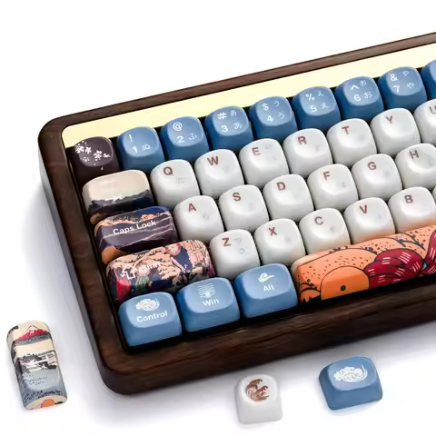 XVX moa keycaps japanese 75 percent 5 side dye subbilimation PBT key cap ceramic glaze coating smoot