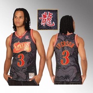 KOR Sixers 3 Allen Iverson Old School Basketball Jersey