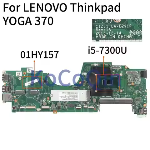 For LENOVO Thinkpad YOGA 370 I5-7200U I5-7300U Notebook Mainboard 01HY157 LA-E291P SR340 Laptop Moth