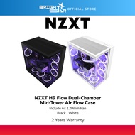 NZXT H9 Flow Dual-Chamber Mid-Tower Airflow Case -  Black/White