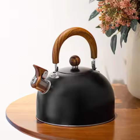 3L Stainless Steel Whistle Kettle Black Kettle Gas Induction Cooker Universal Kettle Whistle Kettle 