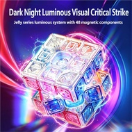 Shengshou Lustrous Cube Jelly 3x3 Magnetic Speed Cube Magnetic Positioning Night Glow Rechargeable C