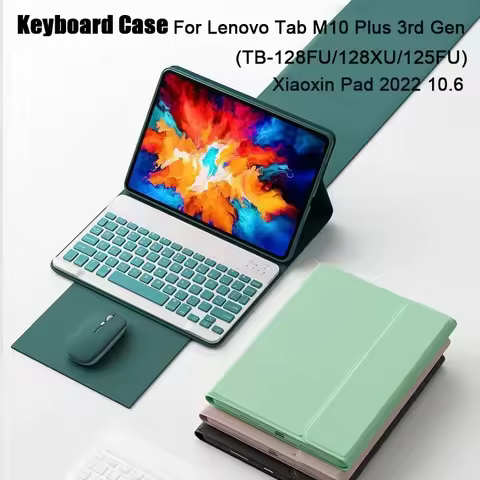 Detachable Keyboard Case for Xiaoxin Pad 2022 10.6 Smart cover Lenovo Tab M10 Plus 3rd Gen TB-128FU/