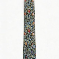 孔雀羽毛圖騰絲質領帶 男士禮盒裝