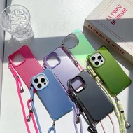 The Four-corner Anti-fall Lanyard Mobile Phone Case Is Used for The Shockproof and Colorful Back Cover of IPhone11 12 13 14 15 Pro MAX.