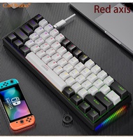 K620 Chơi game mini Bàn Phím Cơ 61 phím RGB Hotswap Type-C Bàn phím chơi game có dây phím cơ PBT 60