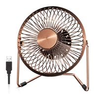 6 Inch USB Desk Fan, 360°Rotation Small and Quiet,Powerful Portable Strong Airflow,Mini Metal Person