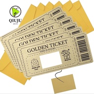 QIUJU Concert Ticket,  Scratch  Ticket Golden Ticket Scratch- Card,  Party Favor with Envelope Raffl