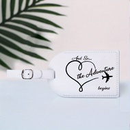 1PC White Personalized Luggage Tags, Perfect for Travelers! Custom Meesage Baggage Boarding Pass, Co