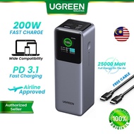 UGREEN Nexode PowerBank 25000mAh 200W PD 3.1 Laptop Fast Charging Portable Charger Smart Display Mac