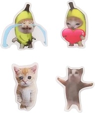 Pins For Backpacks Banana Meme Cat Pin Bag Y2K Aesthetic Cute Funny Cartoon Lapel Brooch Pins Cat Cl